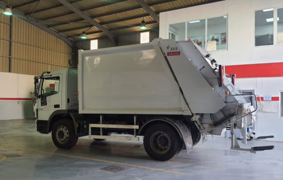 EFE refuse collection compactors mounted on Mercedes-Benz chassis delivered to Royal Hashemite Court