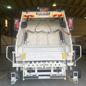 EFE refuse collection compactors mounted on MAN chassis equipped with 4m3 container lifting winch delivered to a foreign company operating in Jordan.