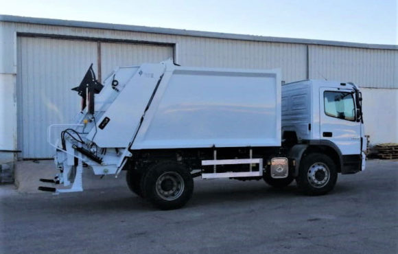 EFE refuse collection compactor mounted on Mercedes-Benz chassis delivered to Jordanian Armed Forces