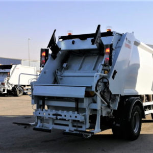 EFE refuse collection compactors mounted on Mercedes-Benz chassis delivered to a foreign company operating in Jordan