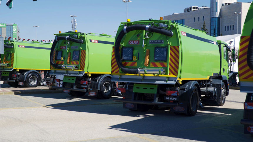 Erdemli street sweepers mounted on MAN chassis delivered to Greater Amman Municipality with all consumable service contract for 2 years