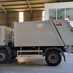 EFE refuse collection compactor mounted on Mercedes-Benz chassis delivered to Mu’ta & Mazar Municipality.