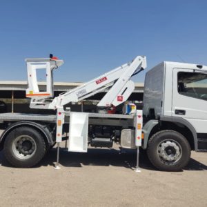 Uzmanlar telescopic platform mounted on Mercedes-Benz chassis delivered to Hod Al-Disah Municipality.