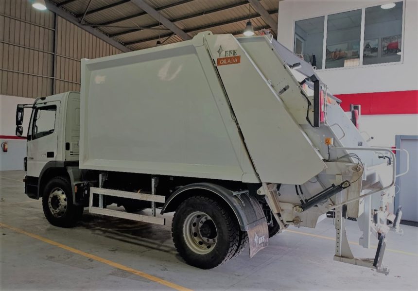 EFE refuse collection compactor mounted on Mercedes-Benz chassis delivered to Greater Ajloun Municipality.