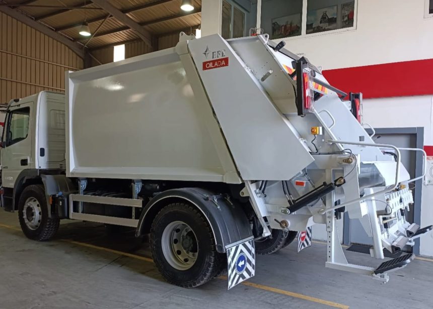 EFE refuse collection compactor mounted on Mercedes-Benz chassis delivered to Al-Hasa Municipality.