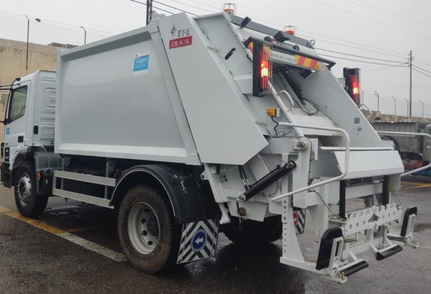 EFE refuse collection compactor mounted on Mercedes-Benz chassis delivered to Al-Sarhan Municipality.