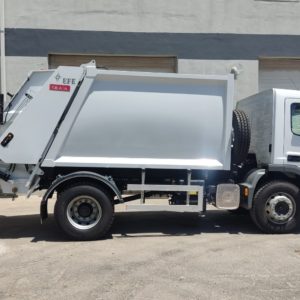 EFE refuse collection compactor mounted on Mercedes-Benz chassis delivered to Al-Sarhan Municipality.